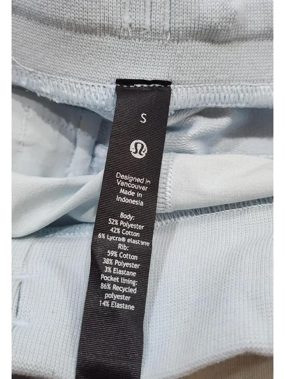 Lululemon athletica City Sweat Jogger Size Small PWBE Powder Blue Mens Active